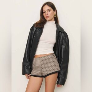 Reformation Black and Tan Women Shorts